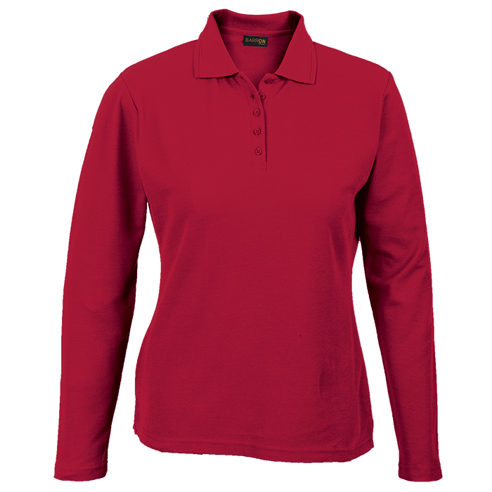 Ladies 175g Pique Knit Long Sleeve Golfer