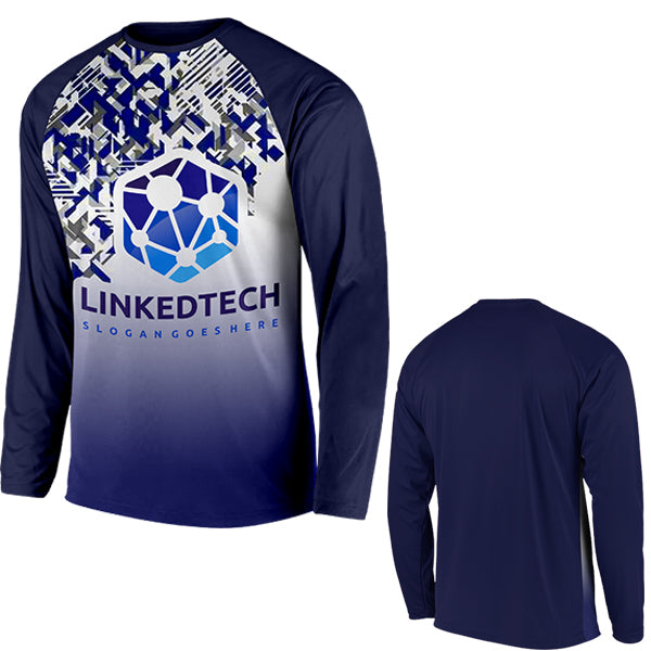 Unisex Raglan L-Sleeve Interlock with Full Colour Front