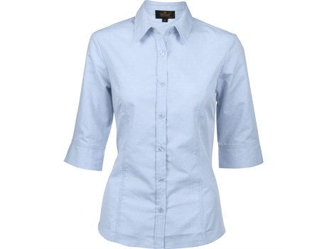 Ladies 3/4 Sleeve Apollo Shirt - Light Blue Only-