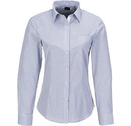 Ladies Long Sleeve Kenton Shirt - Light Blue Only-