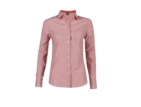 Ladies Long Sleeve Lisbon Shirt - Stone Only-