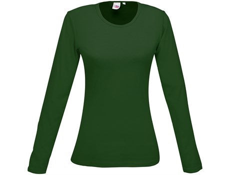 Ladies Long Sleeve Portland T-Shirt - Lime Only-