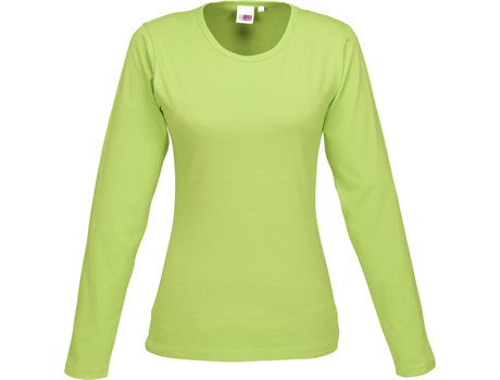 Ladies Long Sleeve Portland T-Shirt - Lime Only-