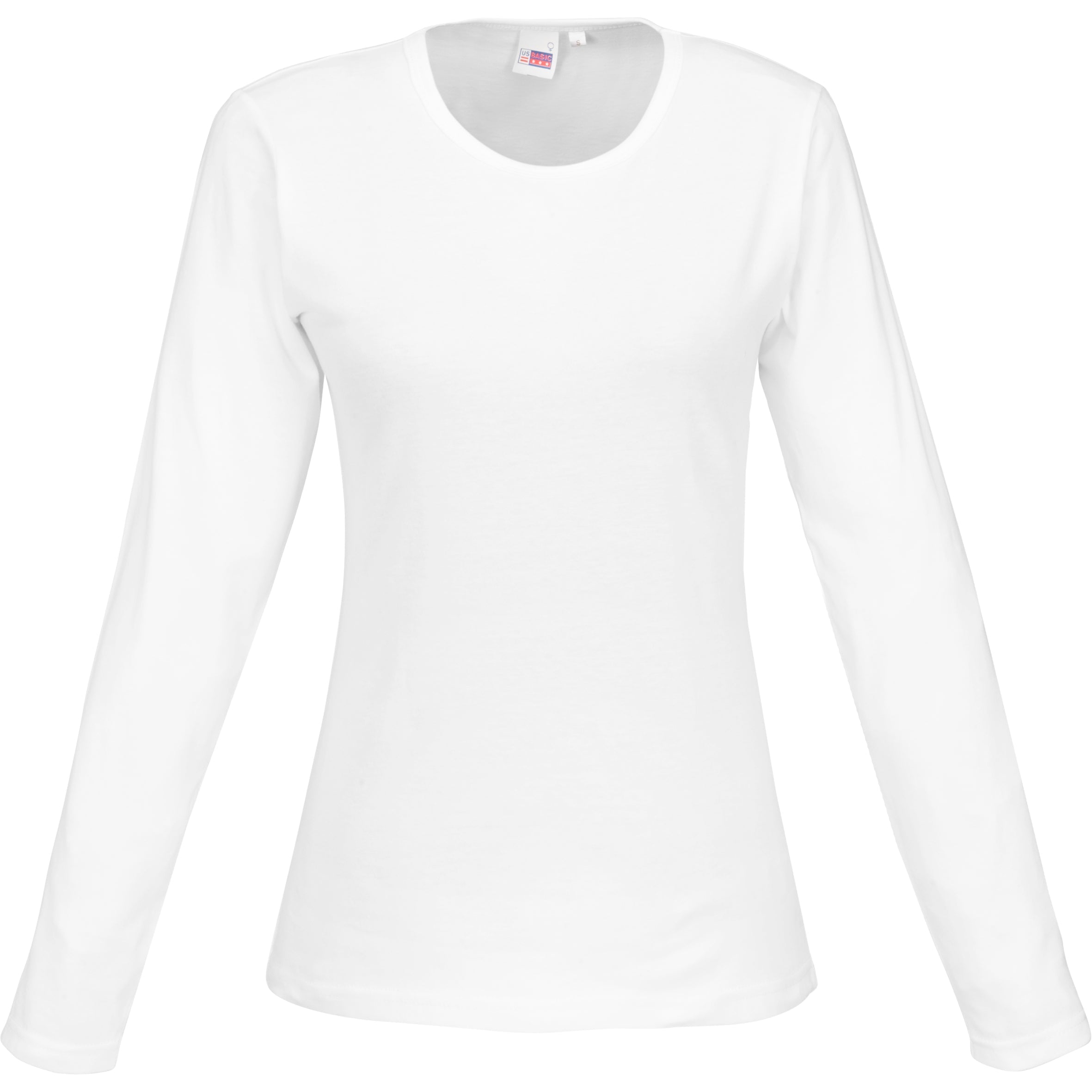 Ladies Long Sleeve Portland T-Shirt - Lime Only-L-White-W