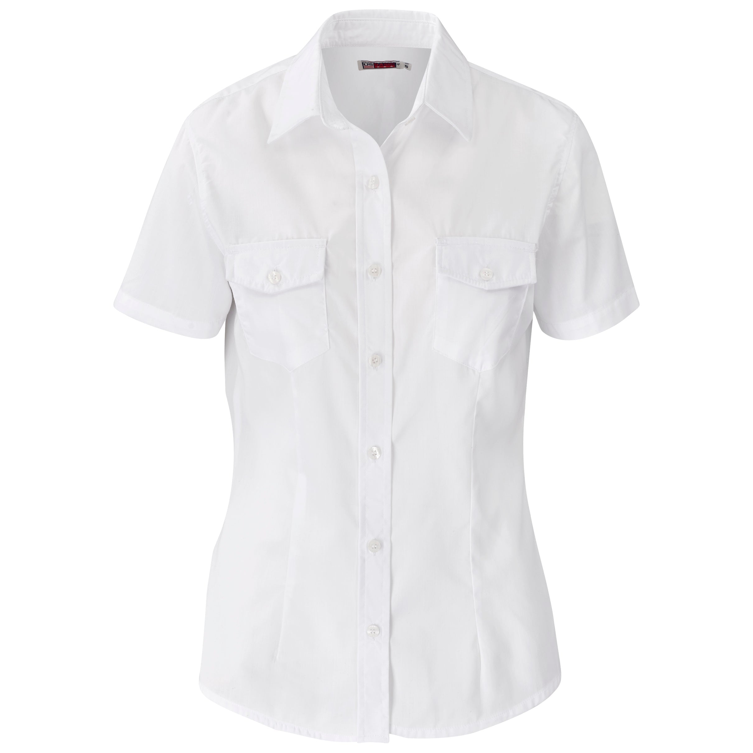 Ladies Short Sleeve Kensington Shirt-L-White-W