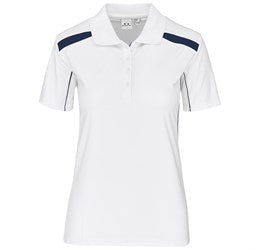 Ladies United Golf Shirt - White Navy Only-