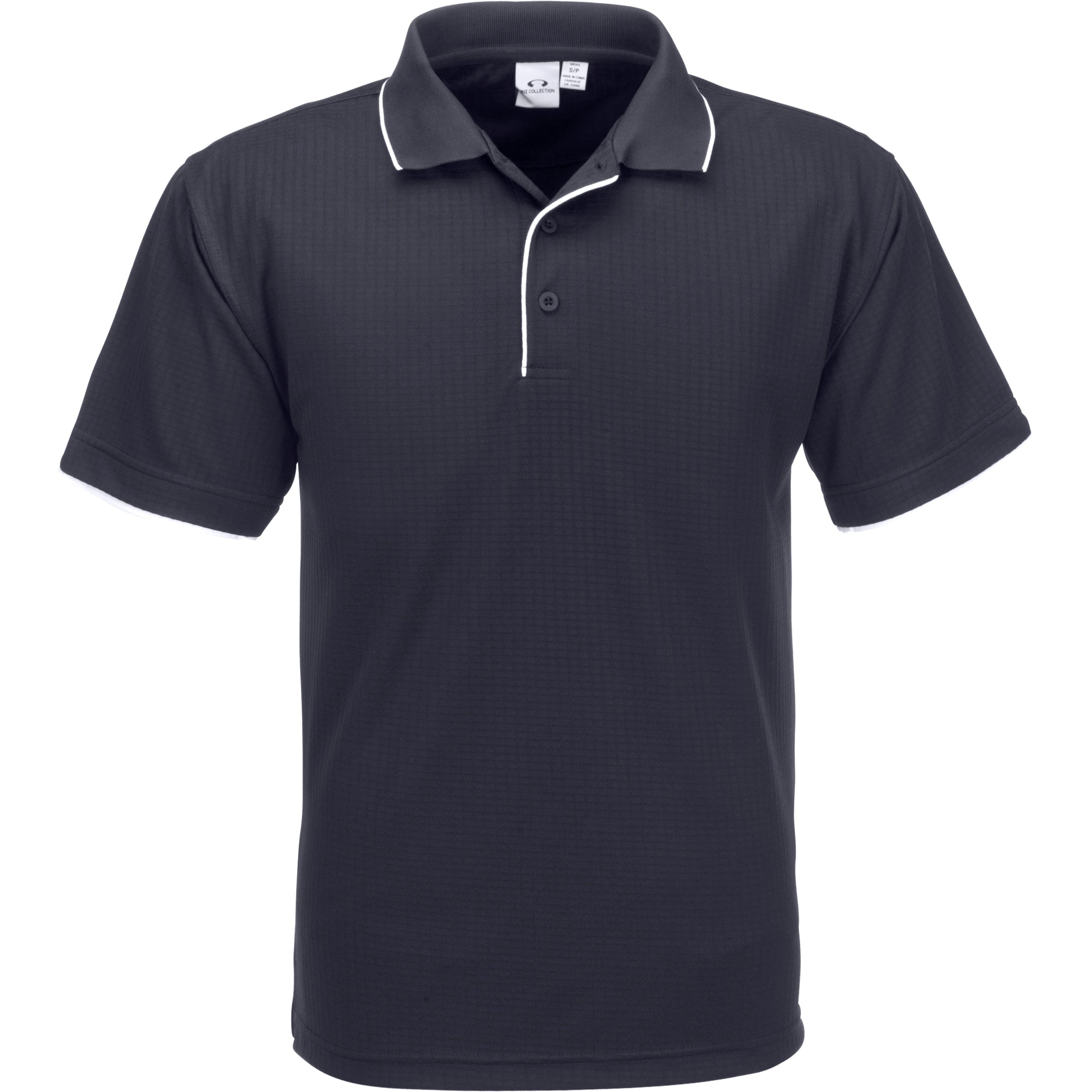 Mens Elite Golf Shirt-L-Navy-N