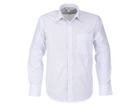 Ladies Short Sleeve Huntington Shirt - White Navy Only-