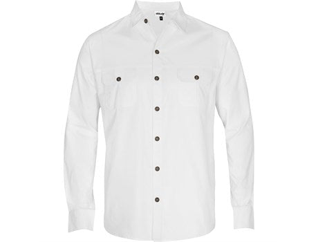 Mens Long Sleeve Oryx Bush Shirt - White Only-