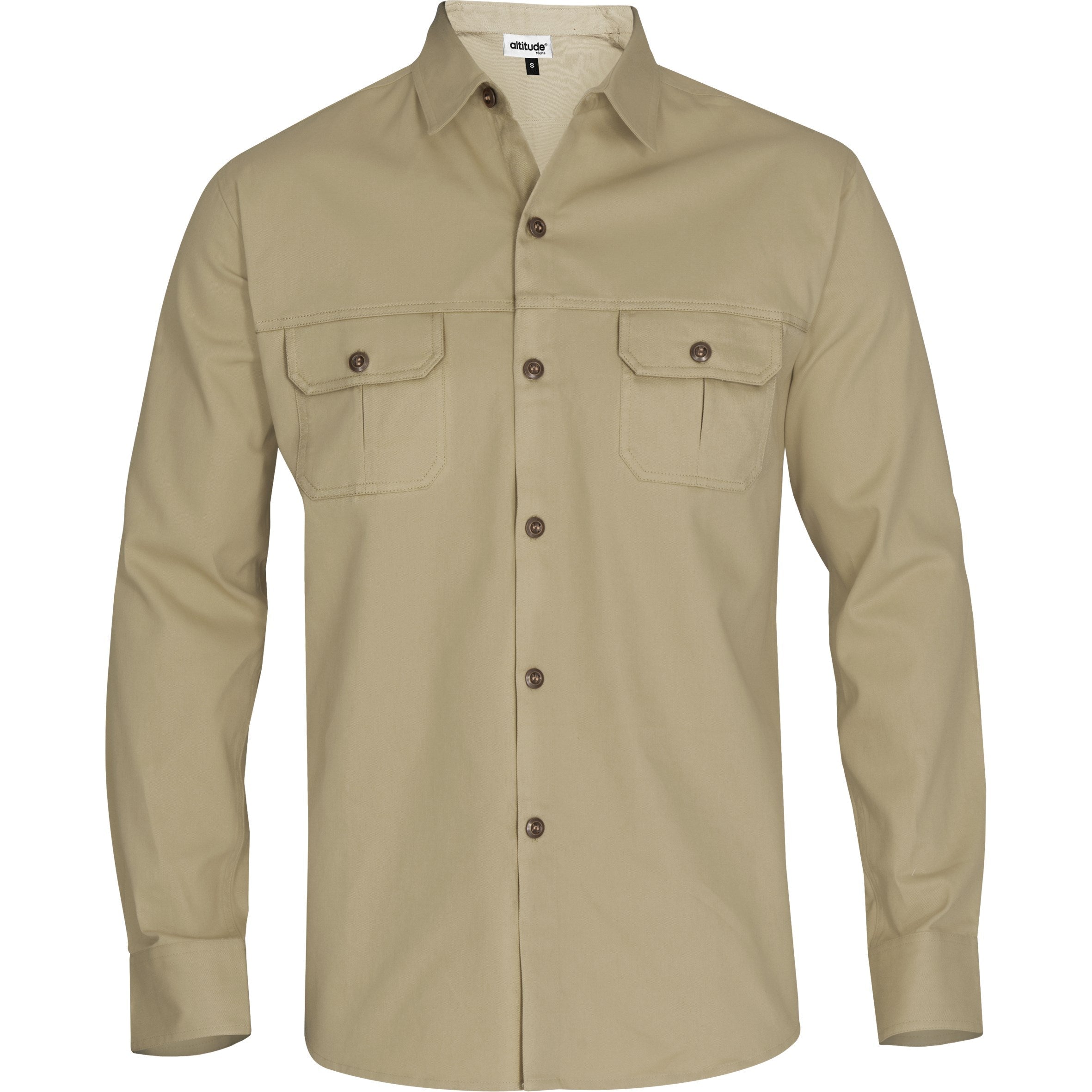 Mens Long Sleeve Oryx Bush Shirt - White Only-