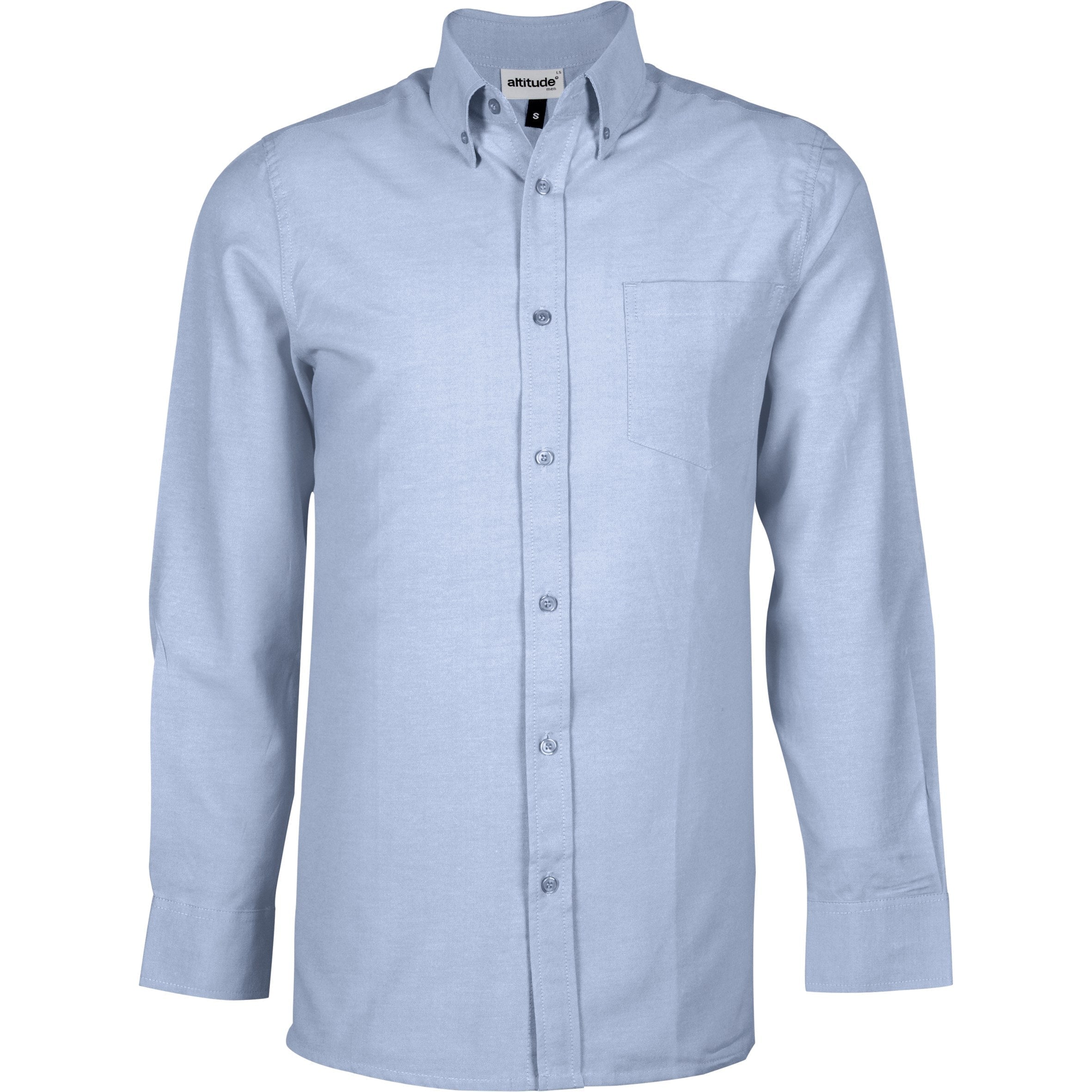 Mens Long Sleeve Oxford Shirt - White Only-