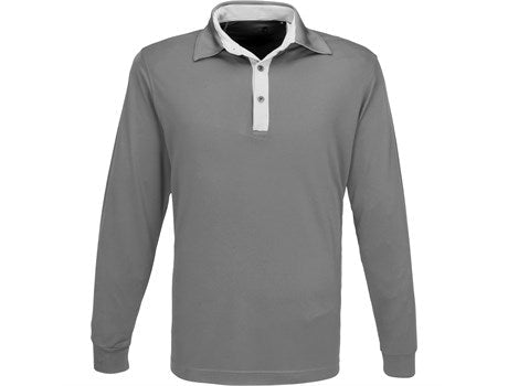 Mens Long Sleeve Pensacola Golf Shirt - Grey Only-