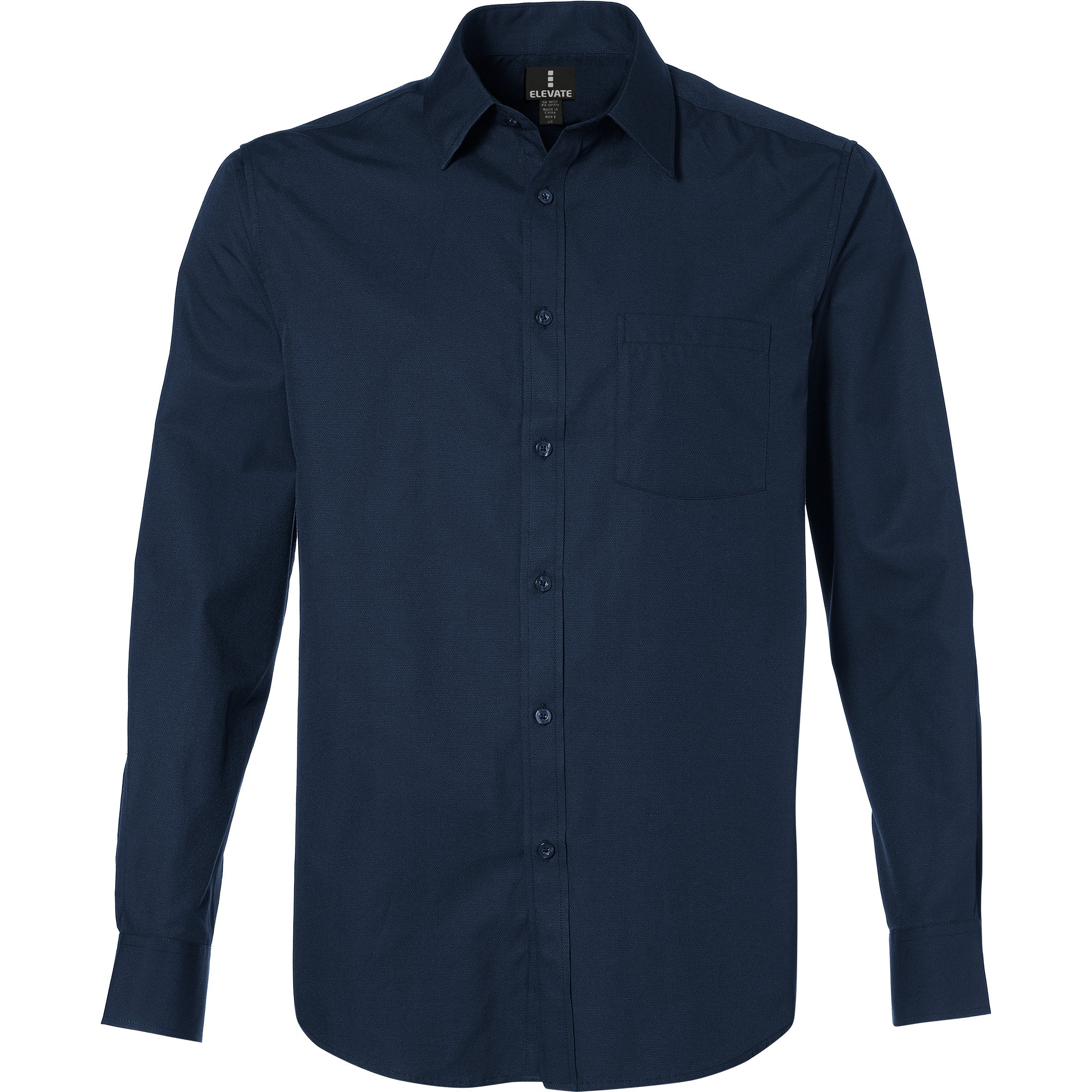 Mens Long Sleeve Sycamore Shirt-L-Navy-N