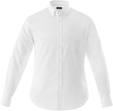 Mens Long Sleeve Wilshire Shirt - White Only-L-White-W