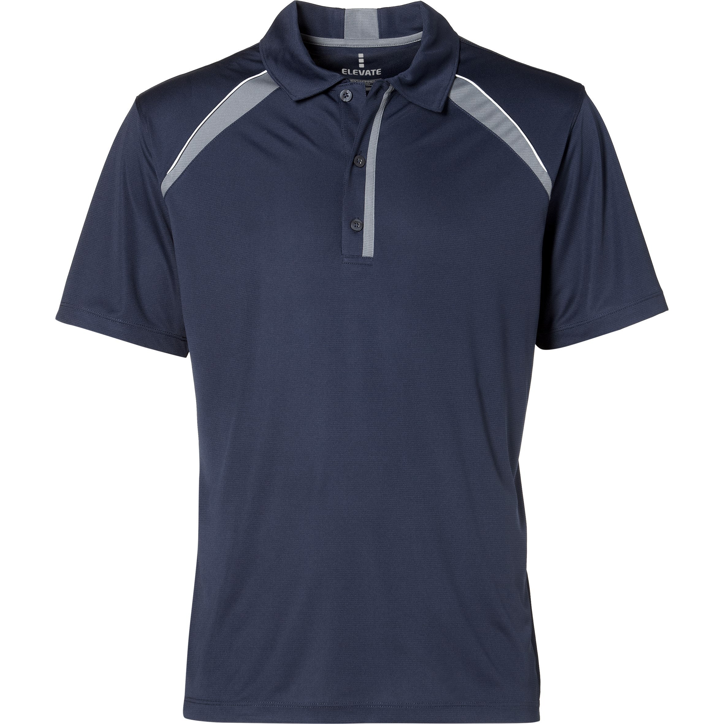 Mens Quinn Golf Shirt - Grey Only-L-Navy-N