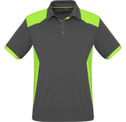 Mens Rival Golf Shirt - Grey Orange Only-