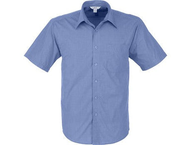 Mens Short Sleeve Micro Check Shirt-