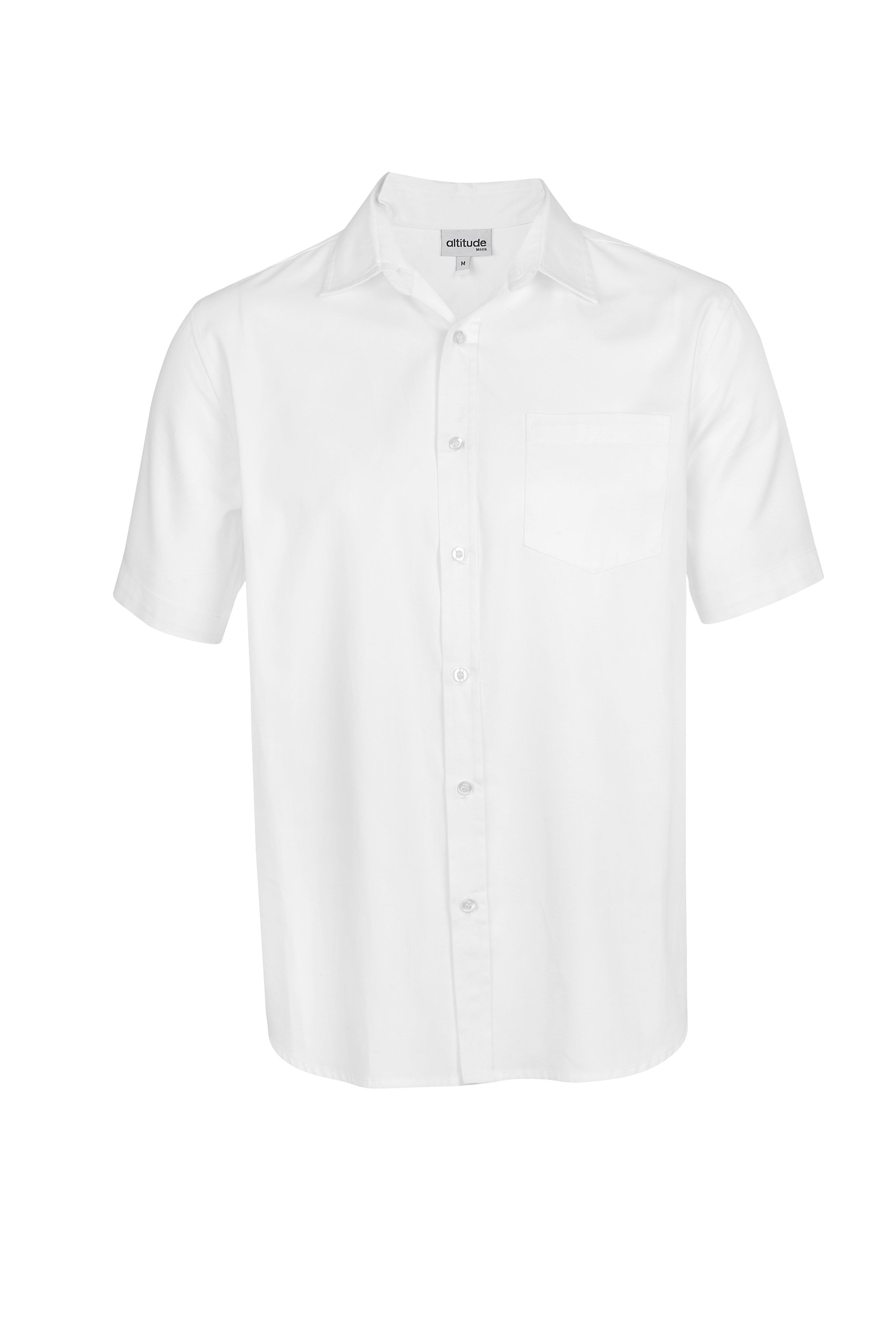 Mens Short Sleeve Seattle Twill Shirt - White Only-